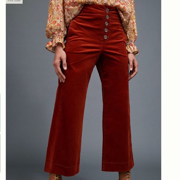 ⭐️ Harrison Wide-Leg Boho Modern Hipster Hippie Art Deco Peasant Corduroy Pants - Picture 2 of 9